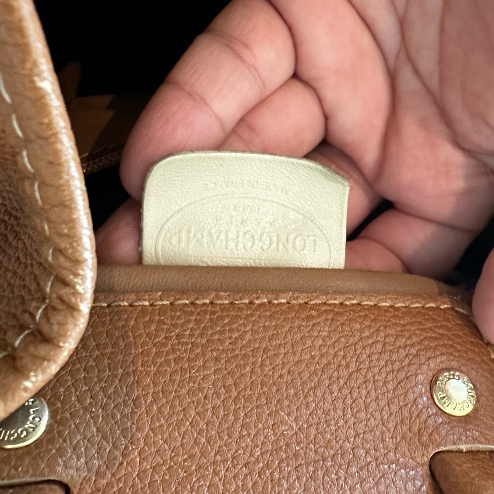 Longchamp Brown Leather Drawstring Backpack - image 10